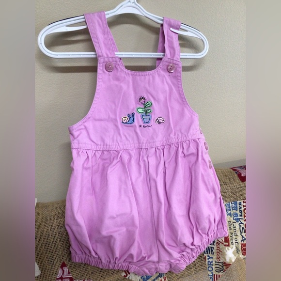 Carter’s Romper Girls 18-24 Months Lavender Embroidered Appliqué Front - Picture 1 of 11